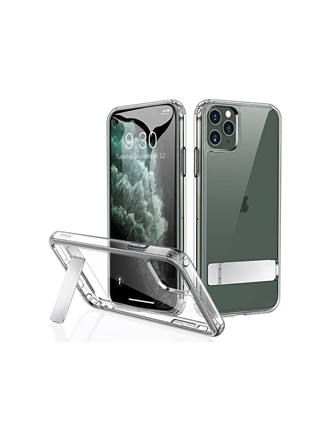 Jetech Case For Iphone 11 Pro Max 6.5-Inch With Stand, Support Wireless Charging, Slim Shockproof Bumper Phone Cover, 3-Way Metal Kickstand (Clear) - Image 2