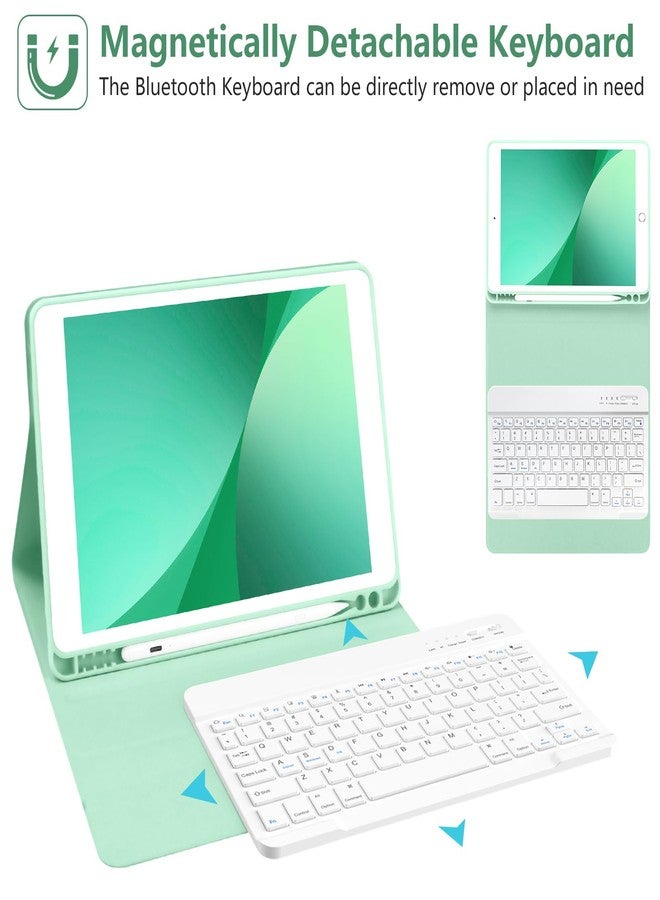 تاييانج جراب لوحة مفاتيح TaIYanG لجهاز iPad 10.2 بوصة الجيل التاسع 2021/ الجيل الثامن 2020، جراب لجهاز iPad 10.2 بوصة الجيل السابع 2019، لوحة مفاتيح بلوتوث لاسلكية لجهاز iPad Air الجيل الثالث/ iPad Pro 10.5 بوصة/ iPad 10.2 بوصة، جراب مع حامل قلم - Image 5