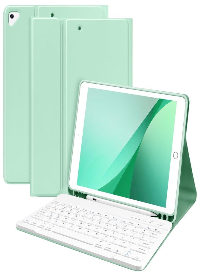 تاييانج جراب لوحة مفاتيح TaIYanG لجهاز iPad 10.2 بوصة الجيل التاسع 2021/ الجيل الثامن 2020، جراب لجهاز iPad 10.2 بوصة الجيل السابع 2019، لوحة مفاتيح بلوتوث لاسلكية لجهاز iPad Air الجيل الثالث/ iPad Pro 10.5 بوصة/ iPad 10.2 بوصة، جراب مع حامل قلم - Image 1