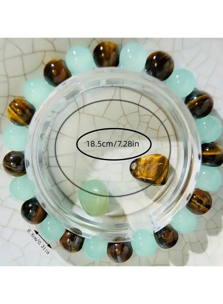 Goolsky 1pc Handmade Natural Stone Beaded Bracelet,  - Image 3