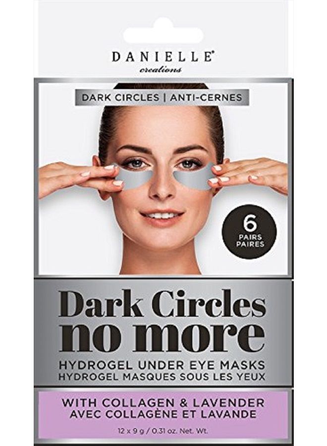 Danielle Dark Circles No More Hydrogel Undereye Masks, 6 Pairs, Collagen & Lavender, 6 Piece - Image 1