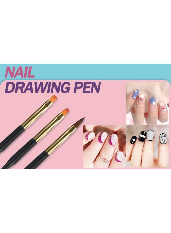 Artdone 35Pcs Nail Art Pens Brushesnail Art Tool Setnail Dotting Toolsnail Dust Brushstriping Nail Art Brushes For Long Linesnail Drawing Pen For Nail Design - Image 4