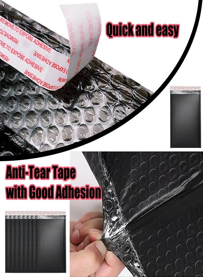 xlehoely 50 PCS Bubble Mailers,Black Poly Padded Envelopes,Waterproof Shipping Bags,Mailing Envelopes Bubble Padded,Self Seal Cushion Envelopes for Mailing,Shipping,Packing,Small Business,3 Sizes - Image 4