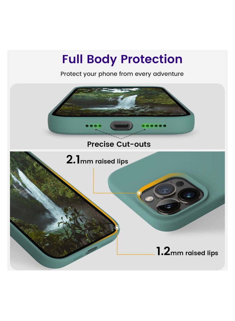 ELTRAZONE Designed for iPhone 14 Pro Max Case, Silicone Shockproof Slim Thin Phone Case for iPhone 14 Pro Max 6.7 inch (Pine Green) - Image 3