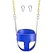 Squirrel Products Original High Back Full Bucket Toddler Swing Seat with Plastic Coated Chains and Carabiners for Easy Install  Blue  Squirrel Products - Image 4