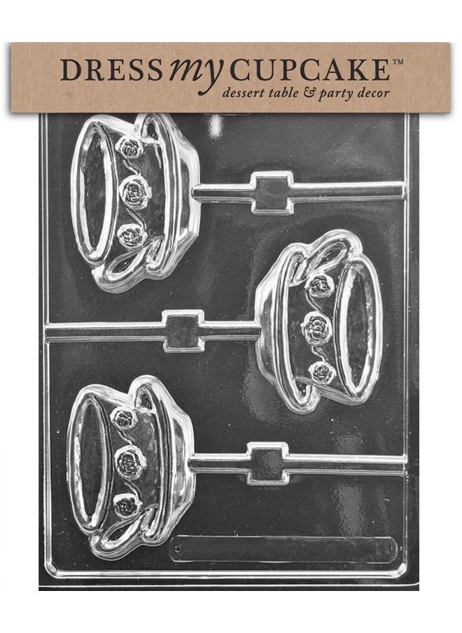 Dress My Cupcake Chocolate Candy Mold, Alice In Wonderland Tea Party Teacup And Saucer Lollipop 