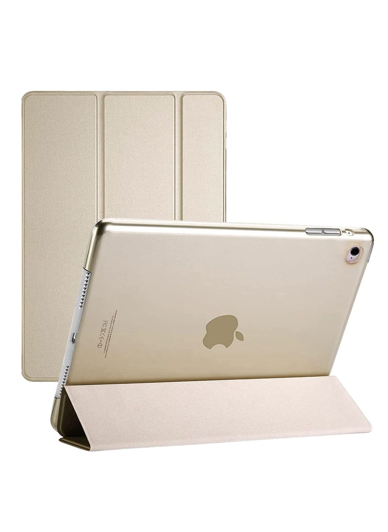 Apple Ipad 9.7 Inch Slim folio Stand for iPad Air 2 Case Smart A1566 A1567 PVC Smart Auto-Sleep Protective Cover for iPad Air 2 Cover (Gold)