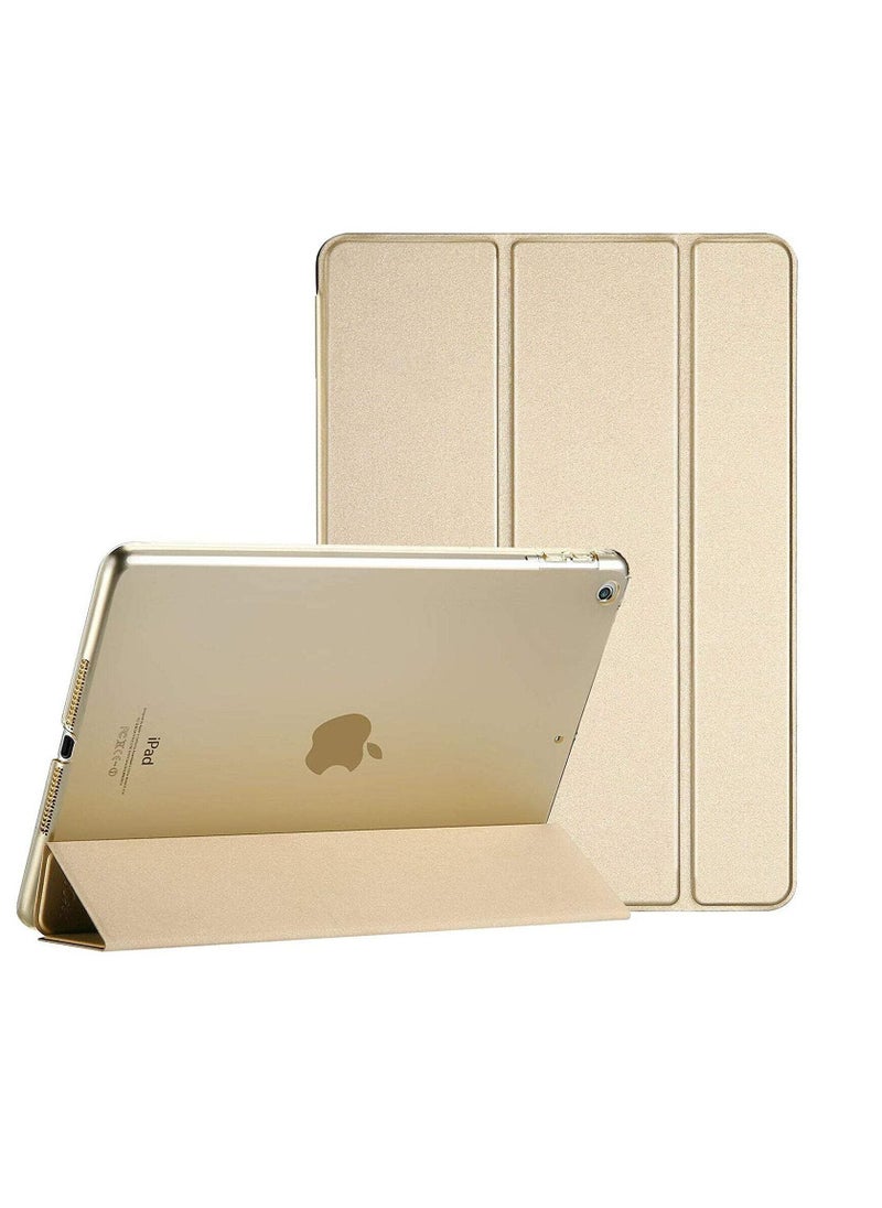 Apple Ipad 9.7 Inch Slim folio Stand for iPad Air 2 Case Smart A1566 A1567 PVC Smart Auto-Sleep Protective Cover for iPad Air 2 Cover (Gold)
