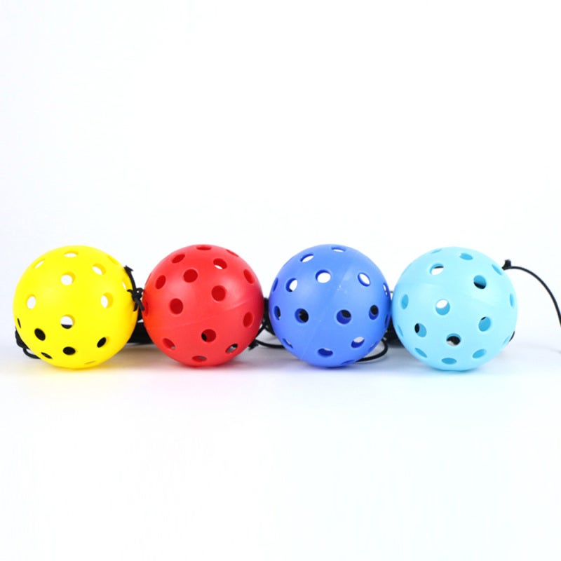 Pickleball Trainer: Blue PE+Plastic Adjustable String Length Rebound Ball - Multifunctional Portable Training Aid With Anti-Slip Base for All Skill Levels Indoor Outdoor Practice - Image 3