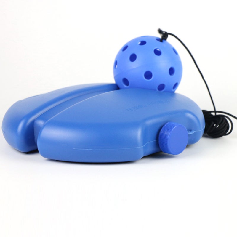 Pickleball Trainer: Blue PE+Plastic Adjustable String Length Rebound Ball - Multifunctional Portable Training Aid With Anti-Slip Base for All Skill Levels Indoor Outdoor Practice - Image 1