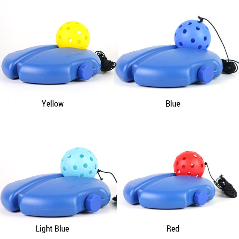 Pickleball Trainer: Blue PE+Plastic Adjustable String Length Rebound Ball - Multifunctional Portable Training Aid With Anti-Slip Base for All Skill Levels Indoor Outdoor Practice - Image 5