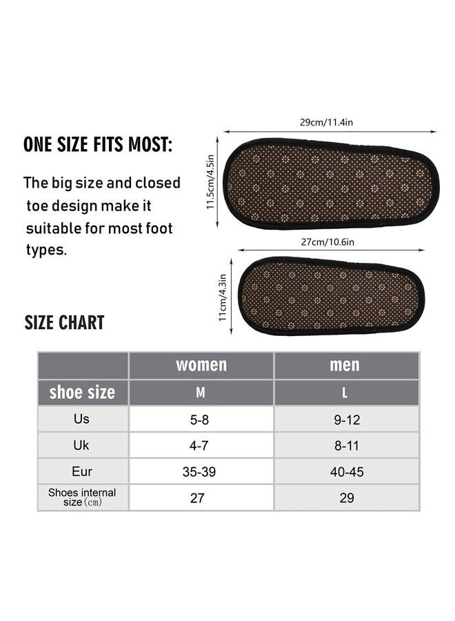 Dussdil Christmas Gingerbread Cookies House Slippers Tree Snowman Home Spa Slippers Memory Foam Closed Toe Slipper Non Slip for Hotel Bedroom Travel Shoes Women Men M - Image 3