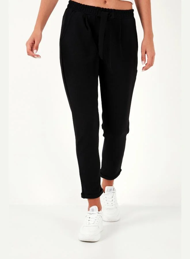 Lela Lela Normal Waist Regular Fit Straight Leg Trousers Women's Pants 5865216