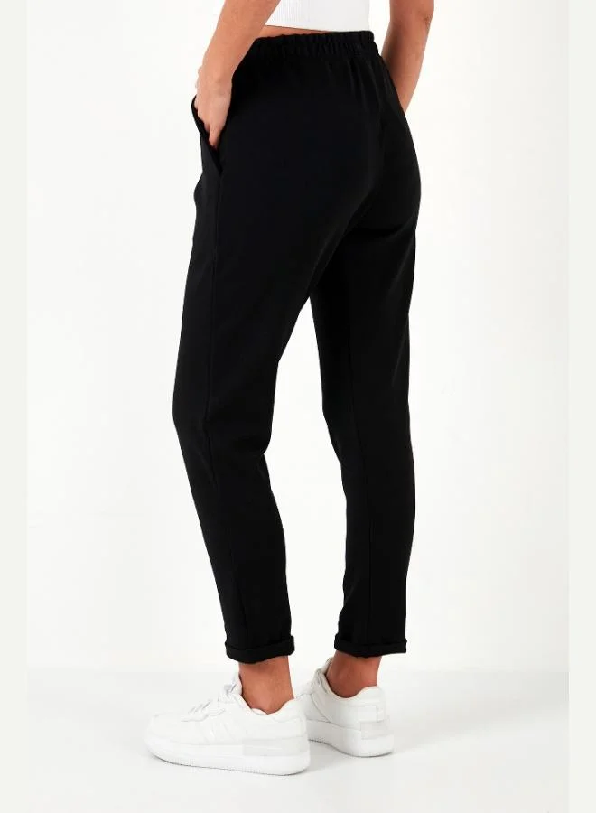 Lela Lela Normal Waist Regular Fit Straight Leg Trousers Women's Pants 5865216