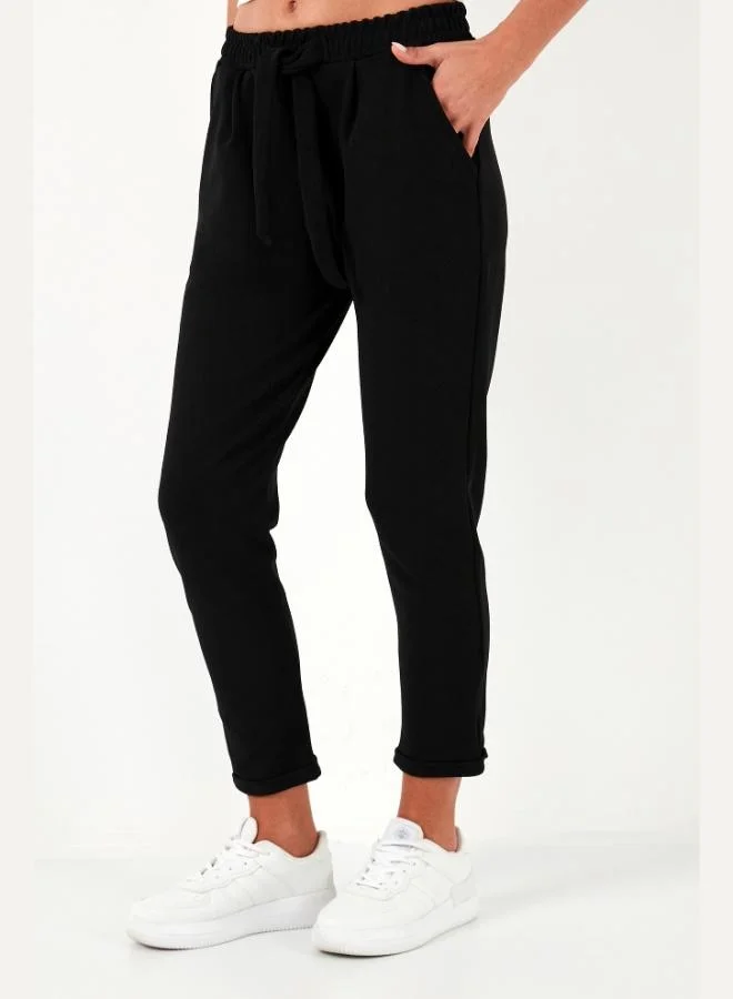 Lela Lela Normal Waist Regular Fit Straight Leg Trousers Women's Pants 5865216