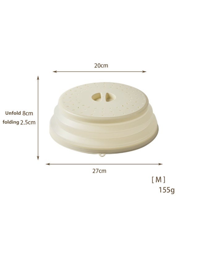 هومستر غطاء رشاش المايكروويف القابل للطي -غطاء مضاد للرش متعدد الوظائف، مادة TPR عالية الشفافية، غطاء تدفئة أبيض قابل للطي واقٍ من الرش قابل للطي، غسالة ماكينات للتهوية والغسالة آمنة -مضاعفة كسلة تجفيف الفاكهة والتغليف -أداة المطبخ لتحضير الوجبات وإعادة التسخين، 27 سم - Image 1