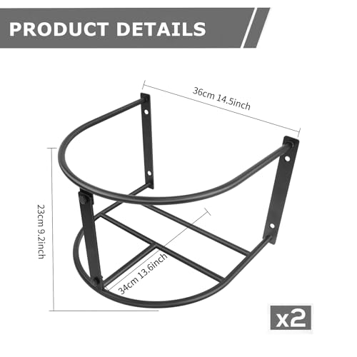 HDYEGY 2 Pack Bucket Holder5 Gallon Water and Feed Bucket Holder Wall Mounted Hanger for HorseGoatSheep and Other Livestock145x136x92 Inch - Image 3