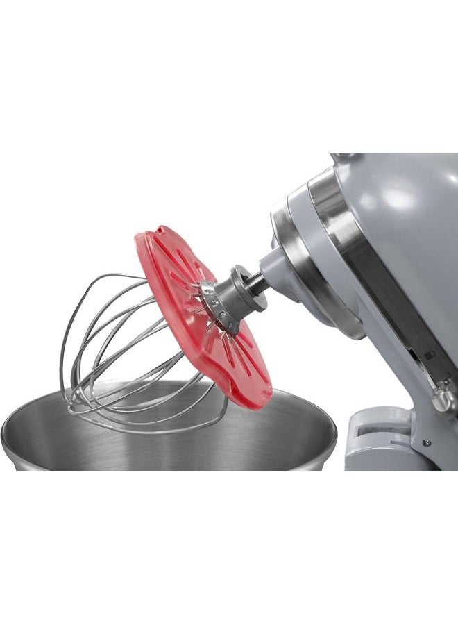 WHISK WIPER ممسحة الخفق® برو لخلاطات الوقوف - اخلط بدون فوضى - الملحق النهائي لخلاطات الوقوف - متوافق مع خلاطات كيتشين ايد ذات الرأس المائل - 4.5qt، 5qt (اللون: أحمر) - Image 1