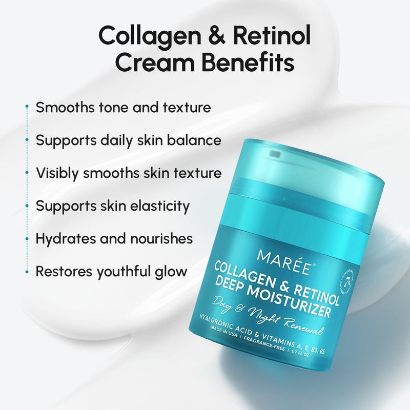 MAREE Face Moisturizer Retinol DD Cream for Face - Daily Wrinkle Cream for Women - Anti Aging Face Cream - Facial Moisturizer with Collagen - Crema Hidratante Para la Cara for Skin Tightening - Image 3
