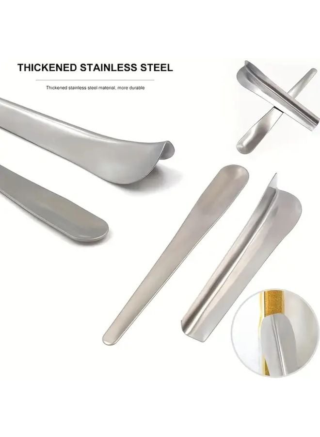 2Pcs Heavy Duty Metal Tile Spatula Scraper Set Grout Removal Tool DIY Professional - Image 2