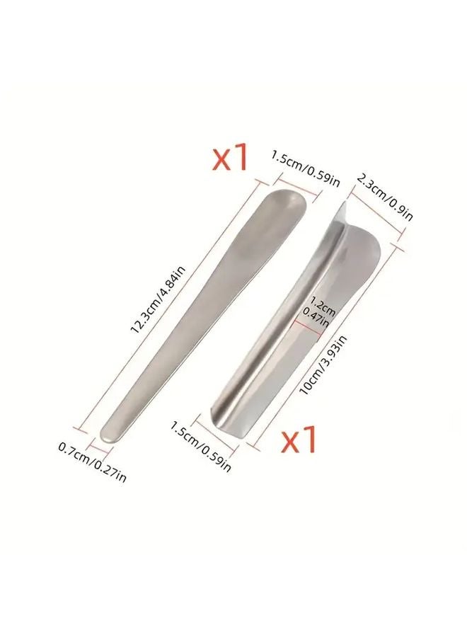 2Pcs Heavy Duty Metal Tile Spatula Scraper Set Grout Removal Tool DIY Professional - Image 1
