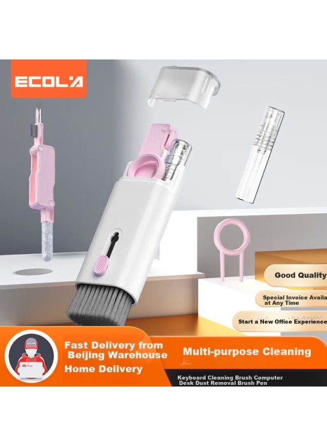 Ecola Keyboard Cleaning Brush, Computer Desk Dust Removal Brush Pen, Multi-functional Earphone Charging Case Cleaning Pen, Laptop Multi-purpose Cleaning Tool - Image 1