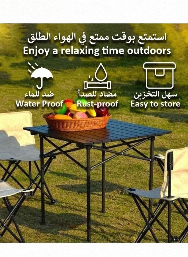 Kawkab Portable Folding Camping Table for 2-4 Persons Aluminum Collapsible Table Lightweight with Carry Bag for Camping, Hiking, Picnics, BBQ, Beach Trips & Tailgating - Image 2