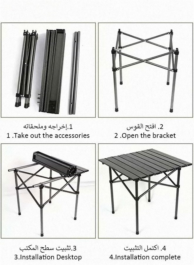 Kawkab Portable Folding Camping Table for 2-4 Persons Aluminum Collapsible Table Lightweight with Carry Bag for Camping, Hiking, Picnics, BBQ, Beach Trips & Tailgating - Image 5