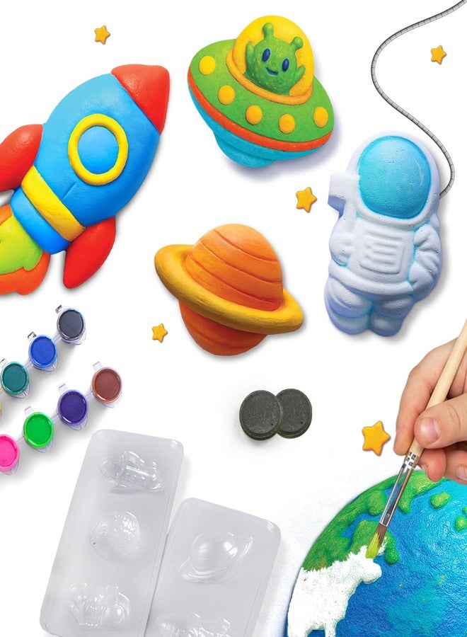FIRSTCRY INTELLISKILLS مجموعة Intelliskills Premium DIY للقوالب والطلاء، اصنع نماذج فضائية ثلاثية الأبعاد مع 6 قوالب و12 لون طلاء و6 مغناطيسات، مجموعة طلاء للأطفال، مجموعة فنية للأطفال من عمر 5 سنوات فما فوق، هدية للأطفال، ألعاب تعليمية ممتعة (مغامرة فضائية) - Image 2