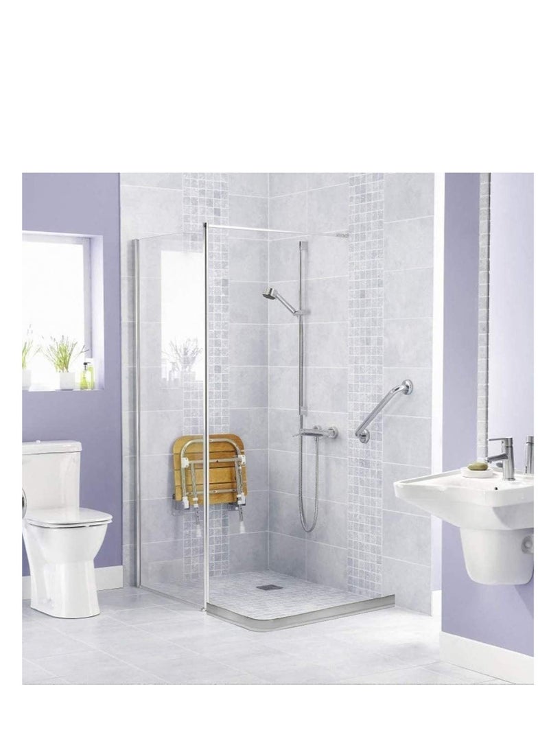 Generic - Collapsible Threshold Water Dam Self-Adhesive Shower Barrier Bathroom And Kitchen Water Stopper, Home Water Retention System, Waterproof Water Flow Block Seal Strip (Gray), 1.3M - Image 1