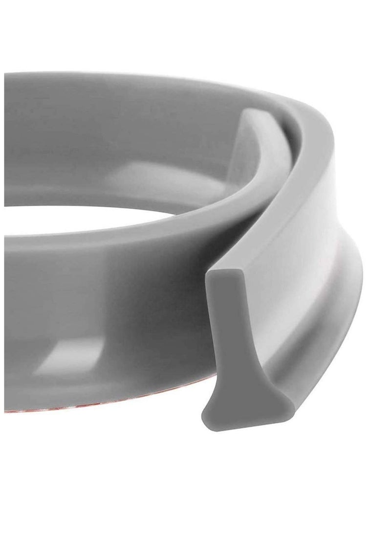 Generic - Collapsible Threshold Water Dam Self-Adhesive Shower Barrier Bathroom And Kitchen Water Stopper, Home Water Retention System, Waterproof Water Flow Block Seal Strip (Gray), 1.3M - Image 1