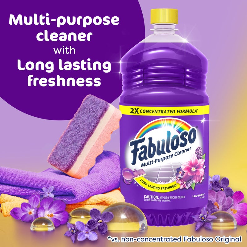 Fabuloso 2X Multi-Purpose Cleaner, No Rinse Floor Cleaner, Long-Lasting Freshness, Lavender Scent, 56 fl oz - Image 3