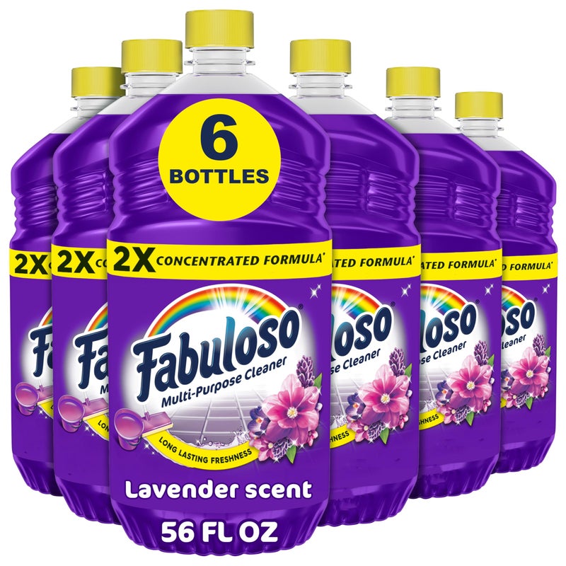 Fabuloso 2X Multi-Purpose Cleaner, No Rinse Floor Cleaner, Long-Lasting Freshness, Lavender Scent, 56 fl oz - Image 1