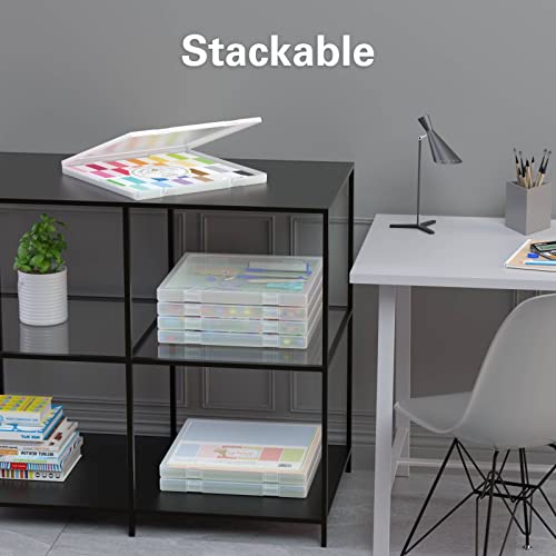 Denkee 12 x 12 Paper Storage, 6 Pack Scrapbook Paper Organizer Storage, Craft Organizers Box, Portable Storage Containers for Board Game, Craft, Art Supplies - Image 5