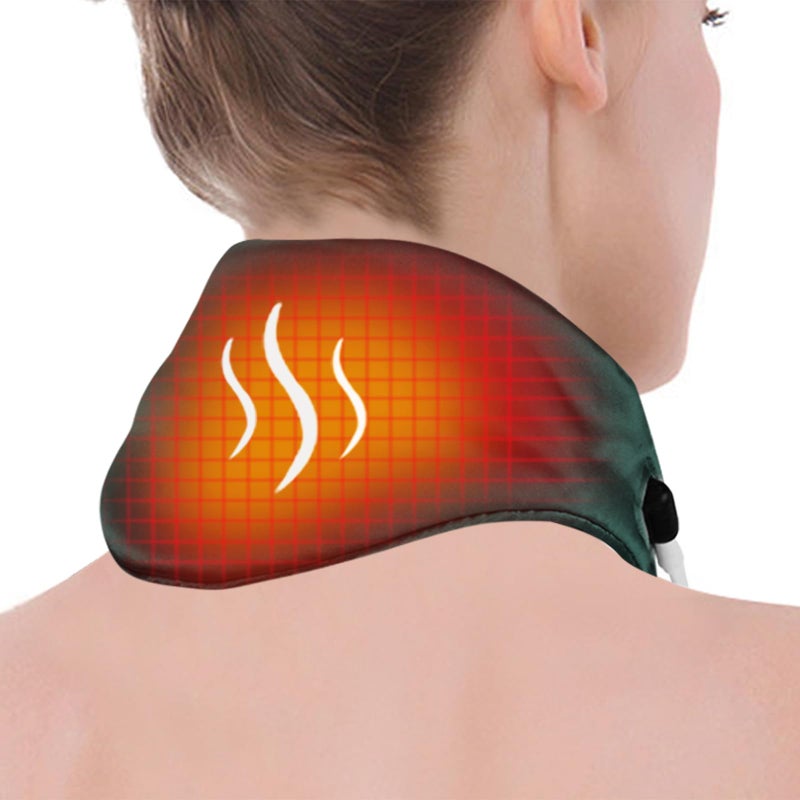 ARRIS Neck Heating Pad, ARRIS Small Portable Heated Neck Wrap with Adjustable Time and Temperature Control, USB Powered Neck Pain Relief, Stiffness Relief or Postoperative Recovery Green - Image 1