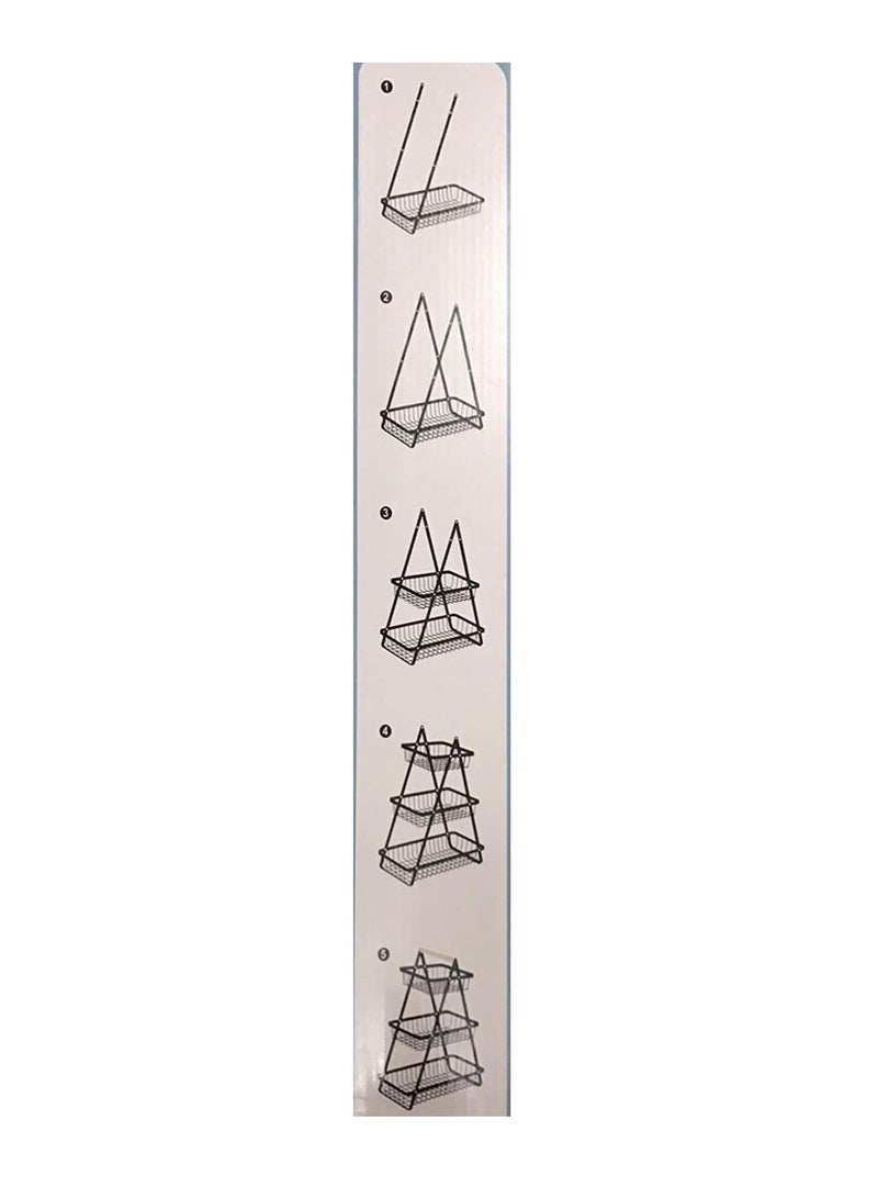 ECVV 3-Layer Countertop Fruit Basket Storage, Vegetable Rack Bread Display Stand for Kitchen, Black - Image 4