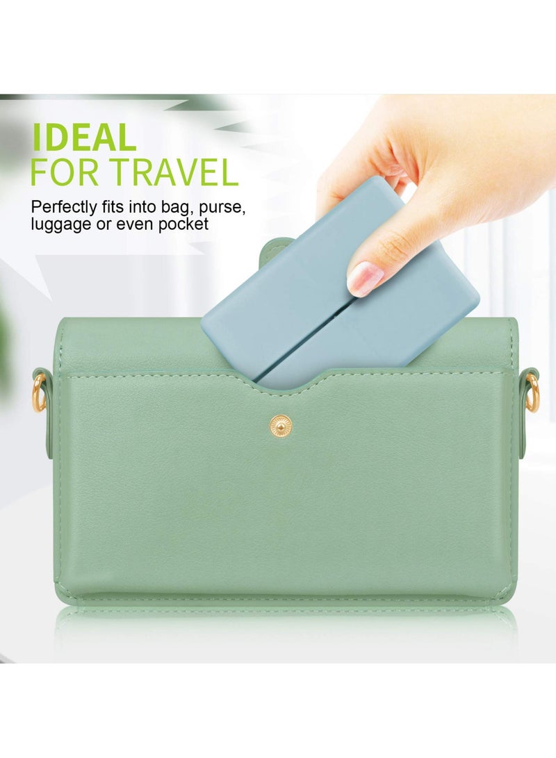 KHAJUL 7 Compartments Portable Pill Case Travel Pill Organizer, Daily Pill Organizer, Folding Design Pill Box for Purse Pocket to Hold Vitamins, Cod Liver Oil, Supplements and Medication (Blue)  - Image 5
