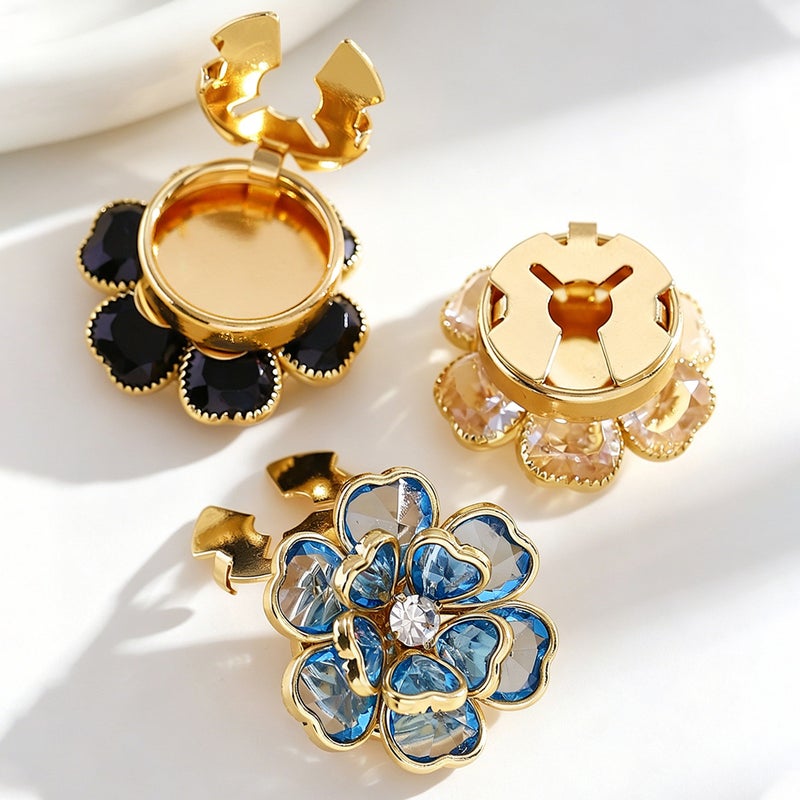 Floral Copper Cufflinks Shirt Decorative Accessory for Men and Women - Image 5