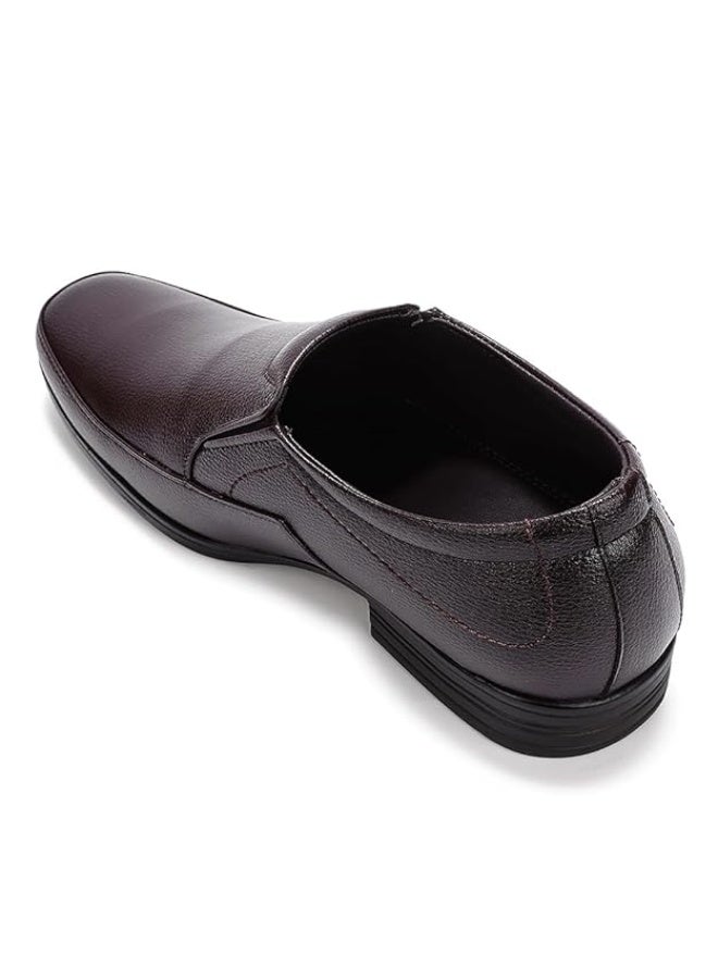 Liberty Fortune HML-89E Moccasin Formal Shoes for Men - Brown - Slip On Business, Wedding Footwear - Cushioned Insole for Long Office Hours - Lightweight Durable - Non-Lacing Corporate Wear - Image 2