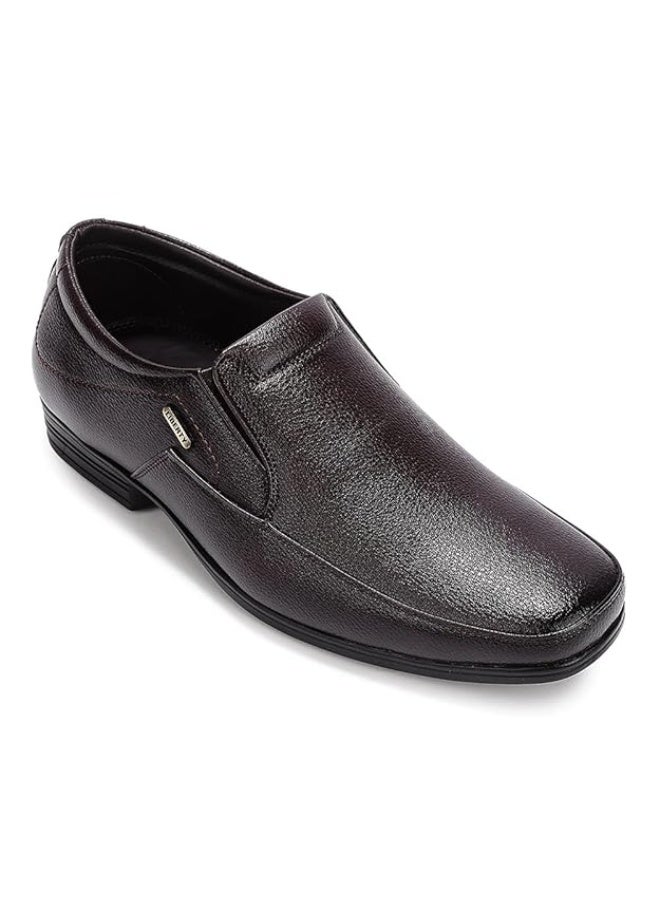 Liberty Fortune HML-89E Moccasin Formal Shoes for Men - Brown - Slip On Business, Wedding Footwear - Cushioned Insole for Long Office Hours - Lightweight Durable - Non-Lacing Corporate Wear - Image 1