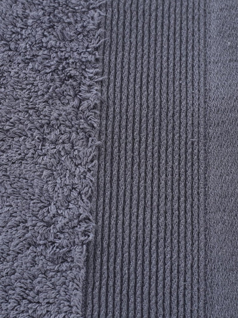 maspar 100% Cotton Embedded Stripe Hand Towel, Set of 2, 40 x 70 cm, Grey - Image 3