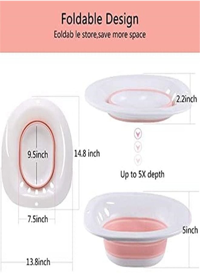 Goolsky Goolsky for Toilet Seat Foldable Squat Free Sitz Bath Ideal for Pregnant Postpartum Care & Yoni Steam Seat, Designed for Perineum Soaking Hemorrhoid  - Image 3