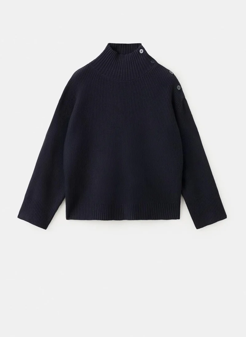 Mango  Perkins-neck sweater with button for Women | Best Price UAE