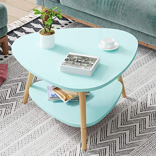 MTANK Coffee Table Sturdy Side Table for Home Engineered Wood End Table Living Room Sofa Center Coffee Table for Home Storage for Living Room Sky Blue