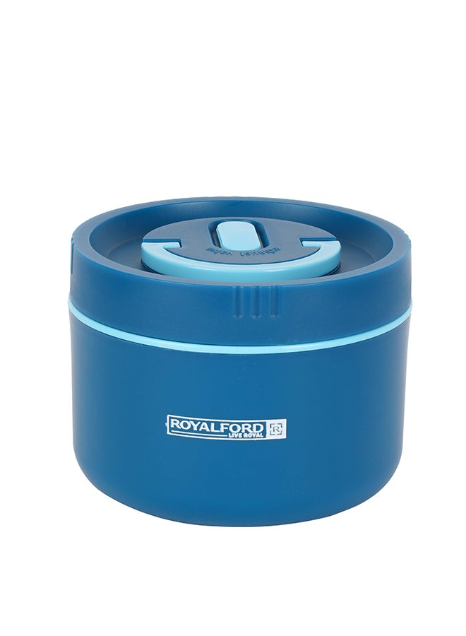 Royalford 600ml Lunch Box - RF12594, Round Tiffin With Stainless Steel Inner, Plastic Body, And Lid - Image 1