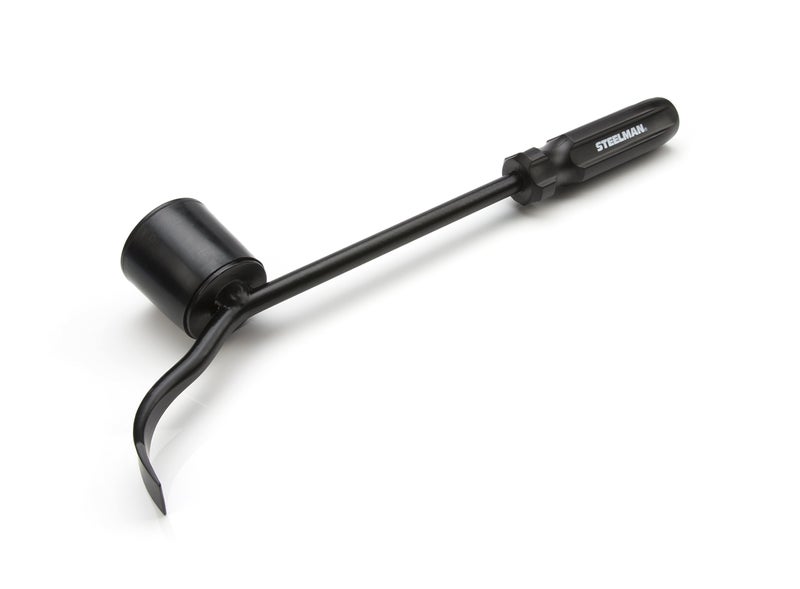 Steelman Hubcap Remover Tool for Auto Mechanics HeavyDuty Steel Large Rubber Hammer Face Wide Prying Blade Secure Grip