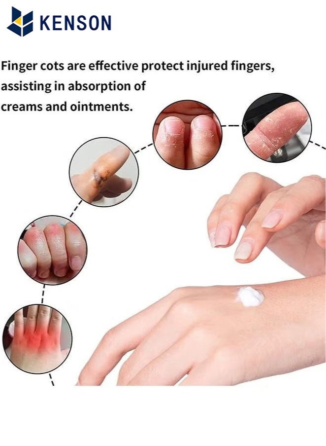 KENSON 12 PCS Finger Cots - Finger Protectors Gel Finger Gloves Covers Fingertip Sleeves Guards for Cracked Skin, Trigger Finger and More, Large Size - Image 5