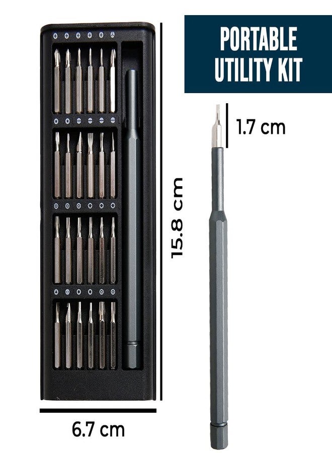 MACLOOM Precision Screwdriver Set Professional Multi-Tool with S2 Magnetic Screwdriver Bits Roll-up Cylinder Organizer Portable Repair Tool Kit for Computer Phone Watch Electronics Maintenance (Black) - Image 2