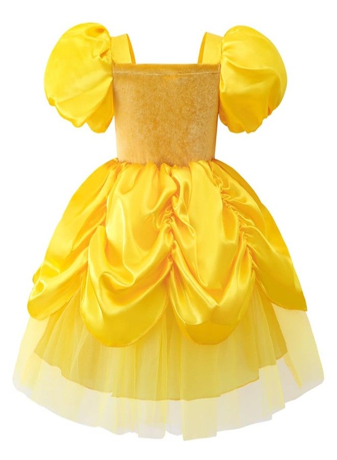 CinheyU Baby Girls Halloween Costume Belle Princess Birthday Party Midi Dresses Christmas Pageant Dance Gown - Image 3