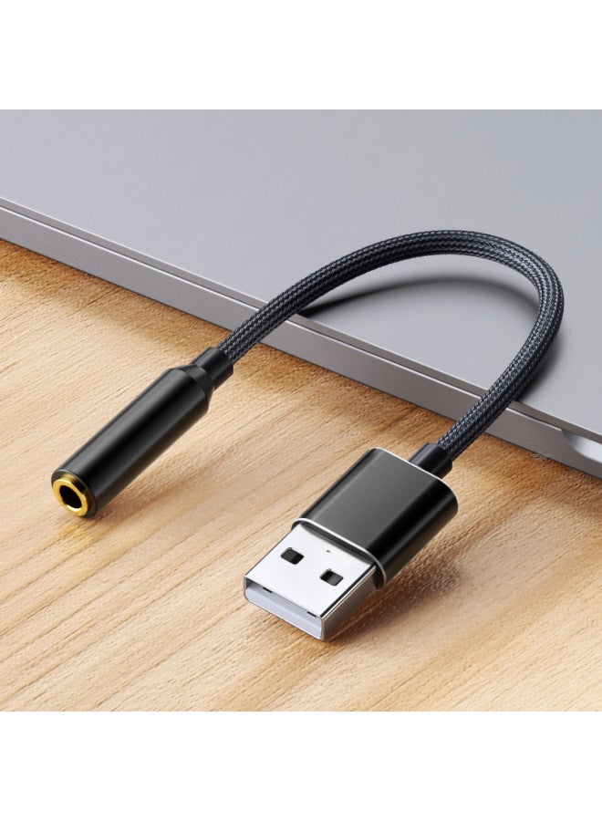 كرت صوت USB مع سماعة 2 في 1 - كمبيوتر محمول أو مكتبي - يعمل بدون تعريفات - كرت صوت مستقل - محول من USB إلى 3.5 مم للسماعات - Image 1